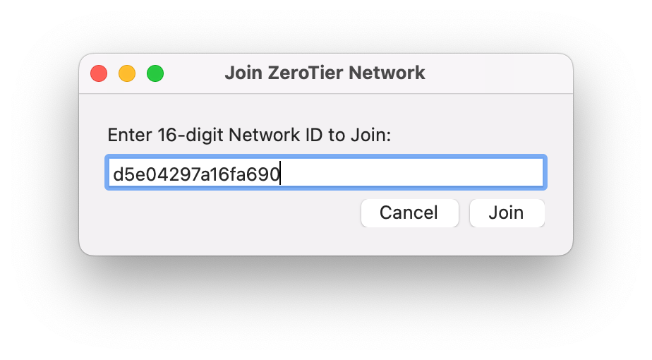 Join Mac Dialog